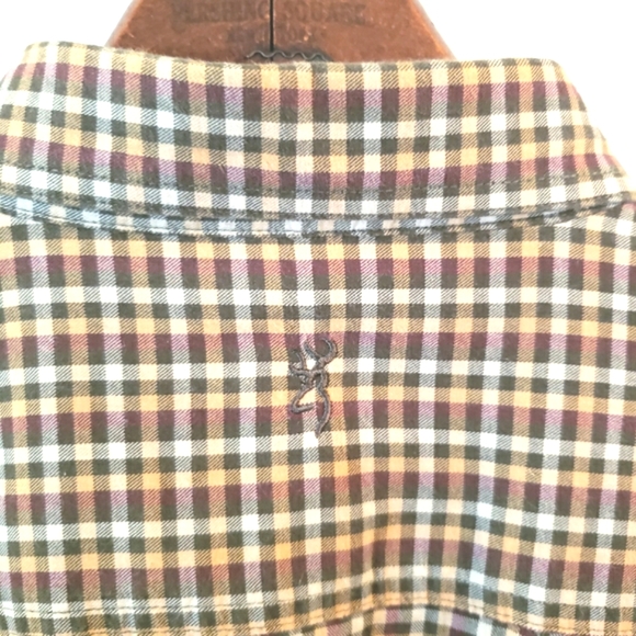 Browning Men's Multicolored Plaid Long Sleeve Button Down Shirt Size 2XL - Picture 6 of 12